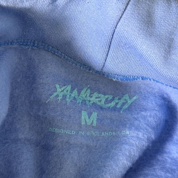 Lil Xan Hoodie Mens Medium Anarchy Tour Candy Print Official Merch Music Blue M - Picture 3 of 12